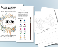 2026 Calendar Watercolour Kit